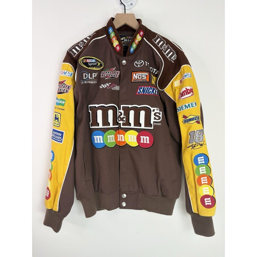 NASCAR Vintage Kyle Busch M&M’s #18 Chase Authentics Racing Jacket RARE Men’s M